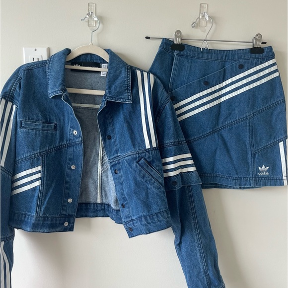 Danielle Cathari X Adidas Originals Reworked Denim Skirt & Jacket - Picture 1 of 3